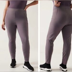 Athleta Stellar Tight Zippered Ankle & Pockets Leggings Sz 18